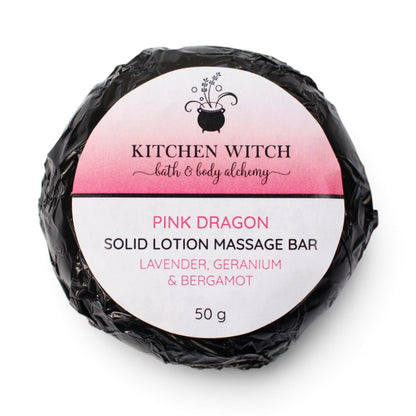 Solid Lotion Massage Bar - PINK DRAGON